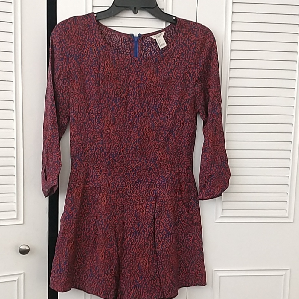 Blue/orange leopard jumper